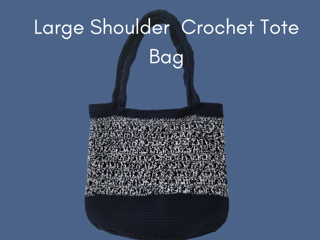 Large Crochet Shoulder Bag Shoulder Handbag Crochet Tote - Etsy | Etsy (US)