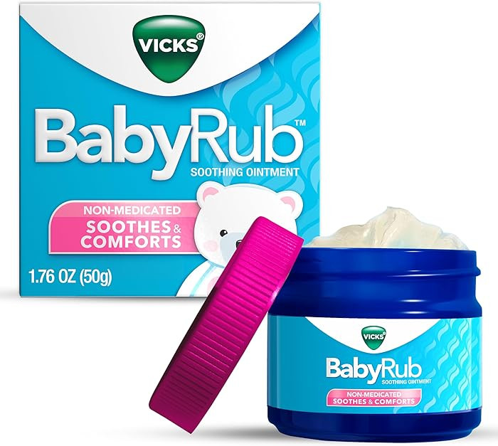 Vicks BabyRub Chest Rub Ointment with Soothing Aloe, Eucalyptus, Lavender, and Rosemary, from the... | Amazon (US)