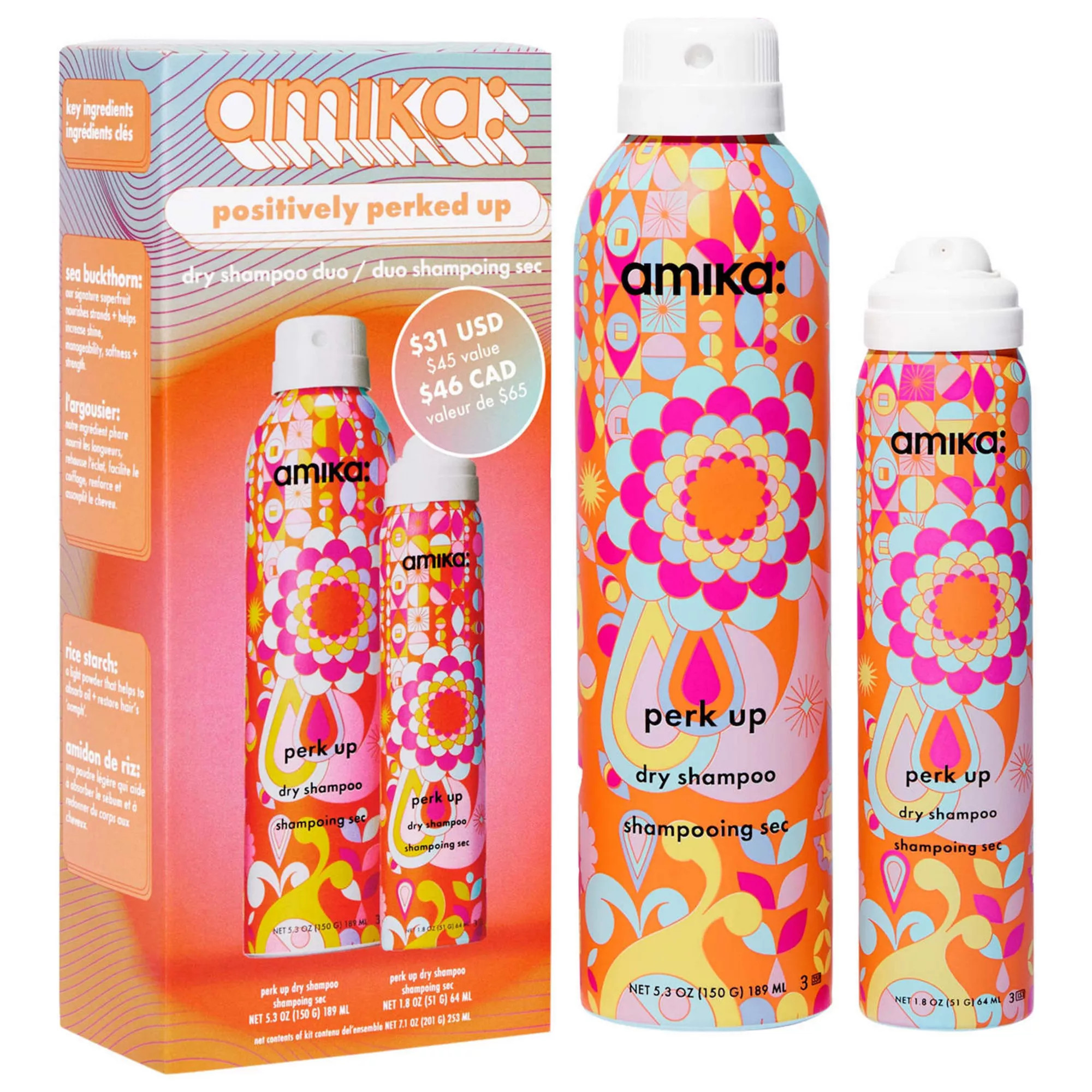 amika Positively Perked Up Dry Shampoo Hair Gift Set | Kohl's