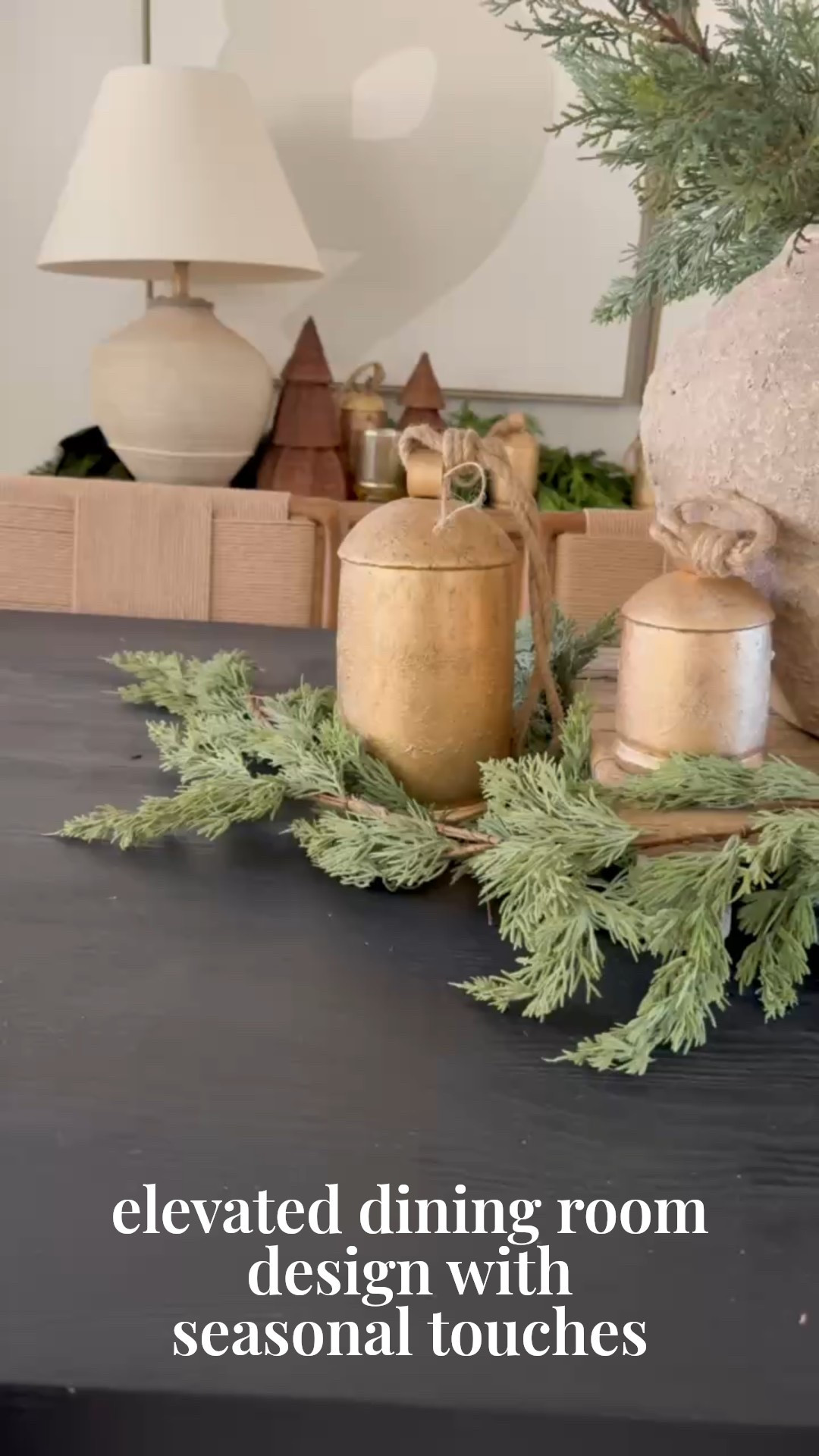 ✨ Want a dining room that feels elevated every day — and absolutely magical during the holidays?
This Modern Classic space blends clean lines and warm textures: woven-back dining chairs, a deep charcoal wood table, oversized pendant lighting, sculptural stone vessels, and layered neutral artwork. The greenery and brass bells add seasonal charm, but the design itself stays timeless and beautifully balanced.

#porcheandco #moderndiningroom #modernclassicinteriors #diningroomdecorideas #wovenchairs #charcoaltable #neutralhomestyle #organicmoderndecor #holidaytablescapestyling #warmminimalism

Do you want to bring our dreamy Modern Classic style interior design into your own home? 🏡 You’re in luck! Reserve our Online Interior Design packages today -> https://porcheandco.com/edesign ✨ We can’t wait to work with you & design your home with #porcheandco


#LTKHoliday #LTKHome #LTKSeasonal