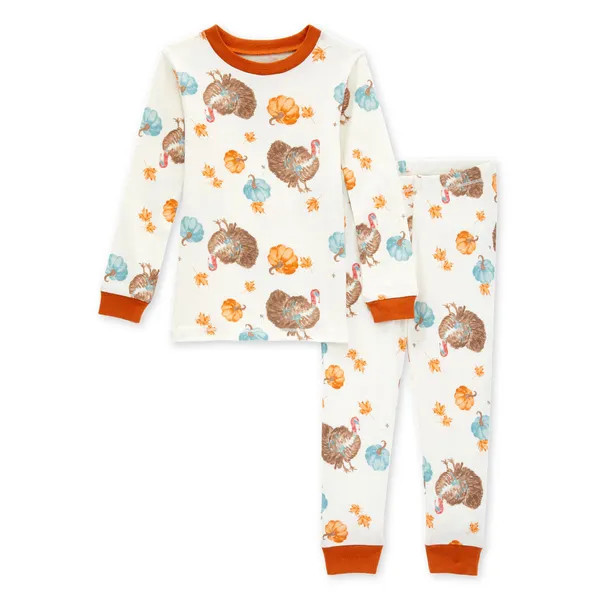 Turkey Time Organic Cotton Matching Family Pajamas | Burts Bees Baby
