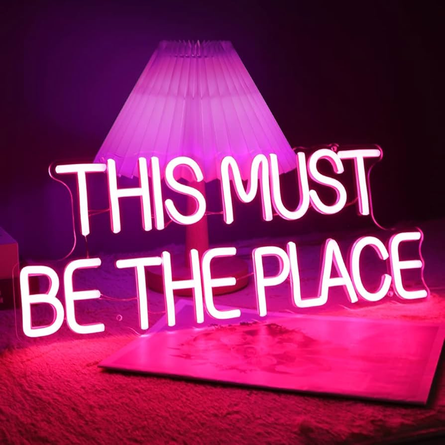 Britrio This Must Be The Place Neon Sign for Bedroom Wall Decor Light Up Word Neon Light Sign Hom... | Amazon (US)
