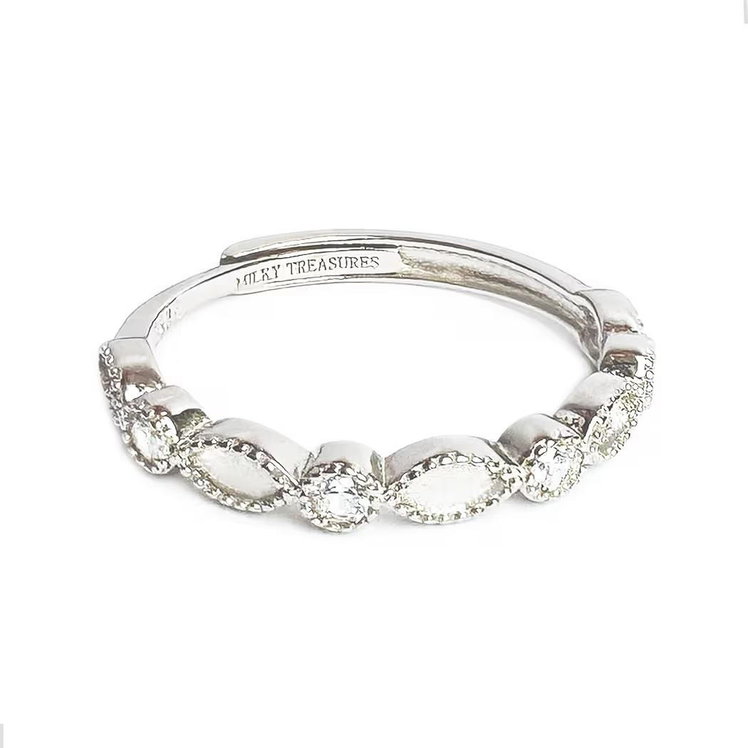 Band Ring (Only Ring) | DIY Breastmilk Jewelry Making Kit | 925 Sterling Silver Ring | Adjustable... | Amazon (US)