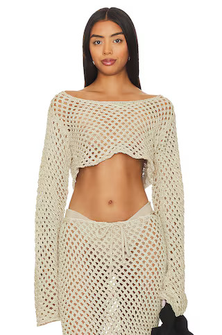 Bananhot Magen Knit Shirt in Ivory from Revolve.com | Revolve Clothing (Global)