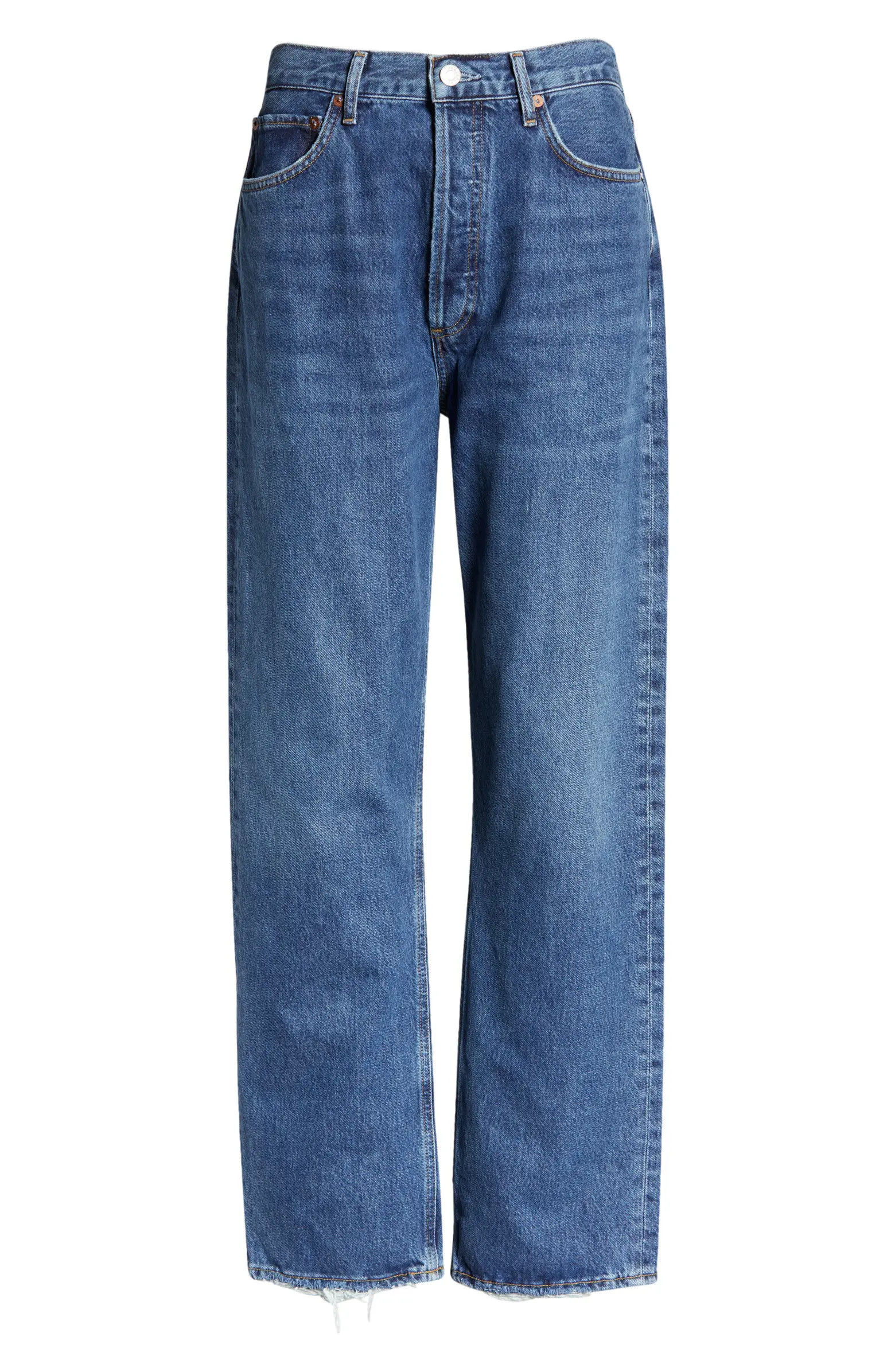 '90s Pinch High Waist Straight Leg Organic Cotton Jeans | Nordstrom Canada