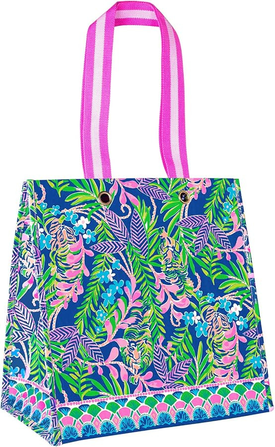 Lilly Pulitzer Market Shopper Bag, Reusable Grocery Tote, Shoulder Bag for Produce or Travel | Amazon (US)