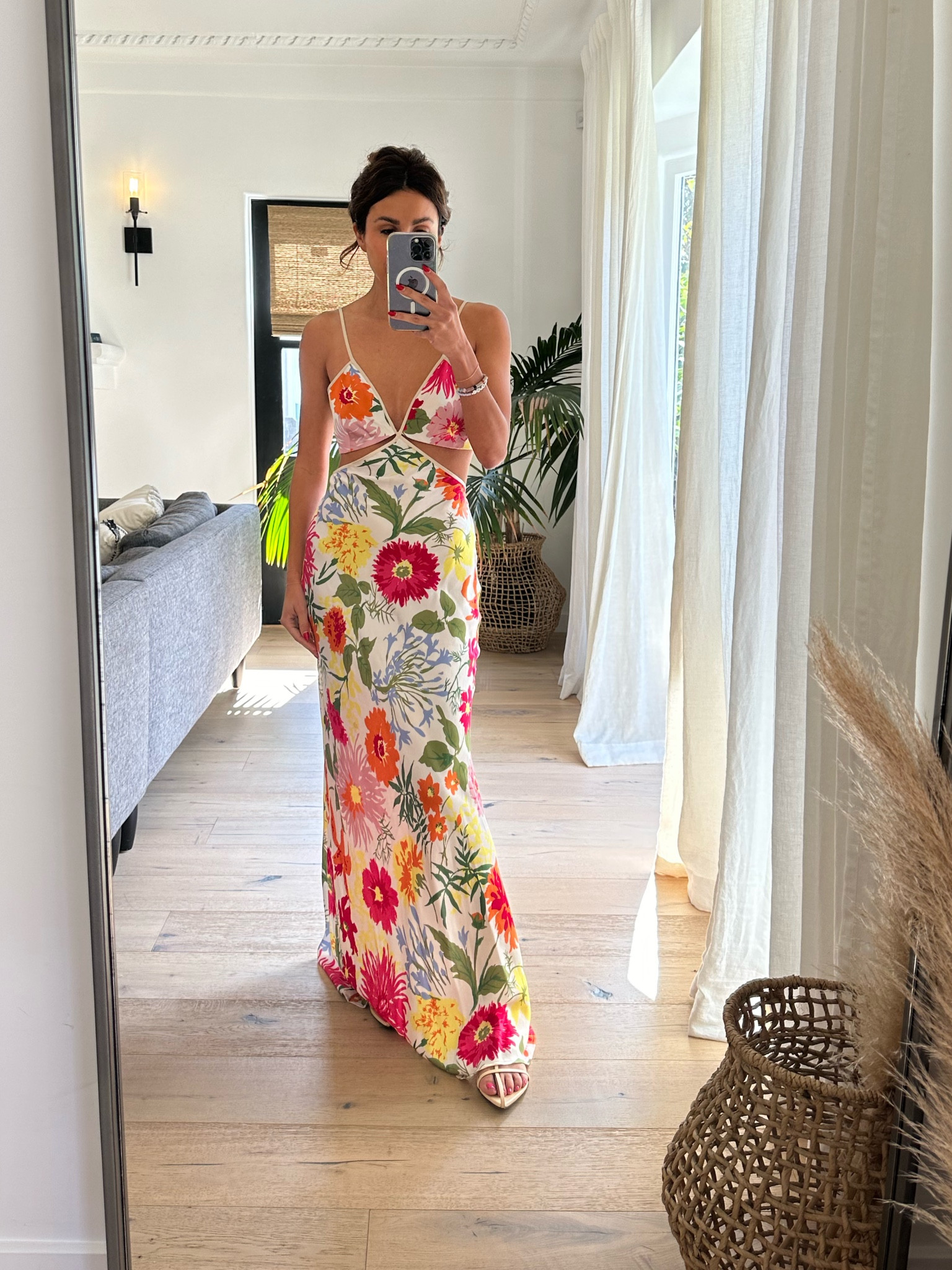 Floral reformation dress for guest of wedding 

#LTKwedding #LTKstyletip