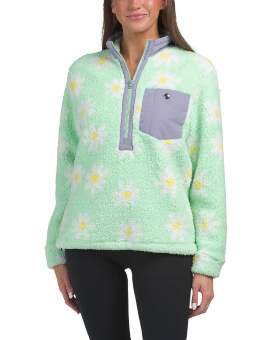 Apres Ski Sherpa Half Zip Top | TJ Maxx