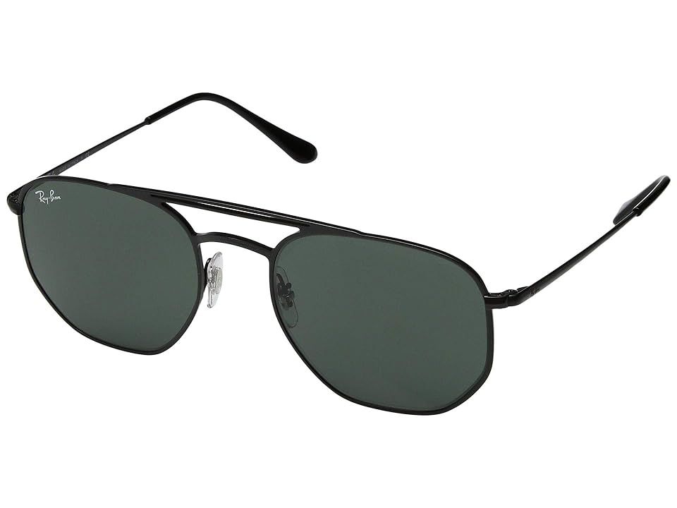 Ray-Ban RB3609 54 mm. (Demi Gloss Black/Green) Fashion Sunglasses | Zappos