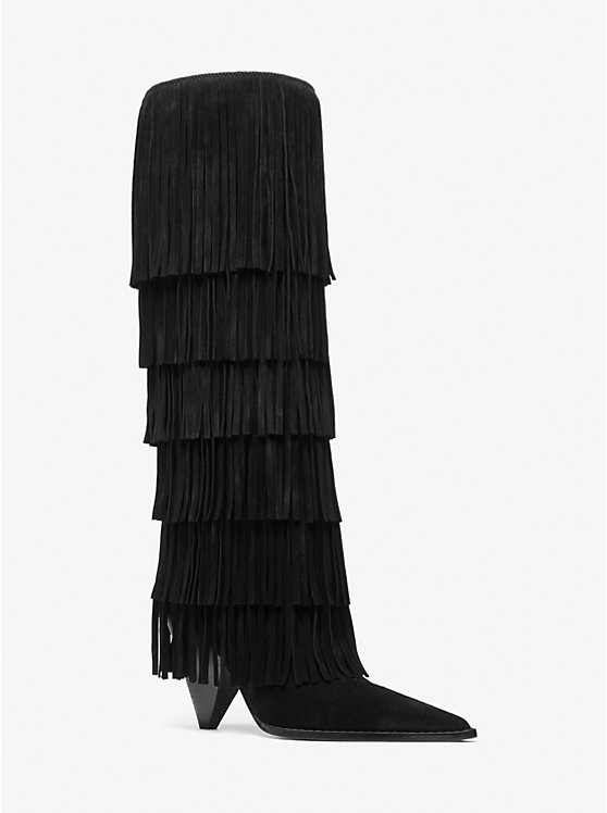 Jayla Suede Fringed Boot | Michael Kors US