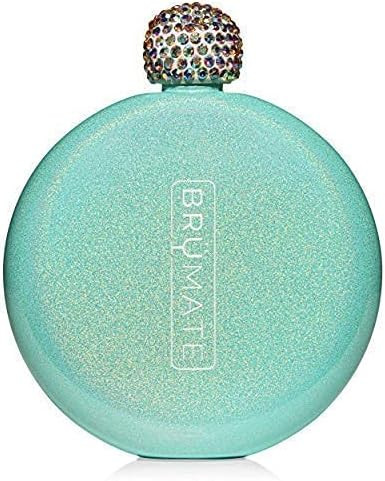 BruMate Holographic Glitter Spirit Flask - 5oz Stainless Steel Pocket & Purse Flask with Rhinesto... | Amazon (US)
