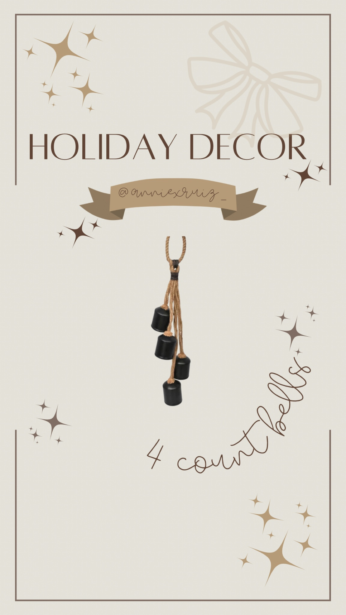 4 count holiday bells for under $10