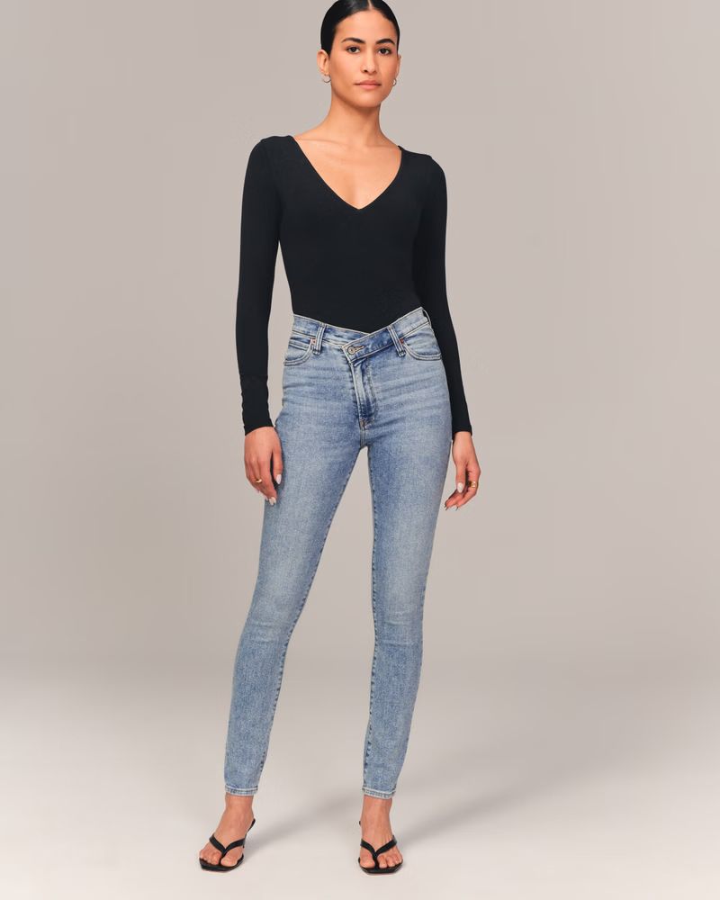 Women's High Rise Super Skinny Ankle Jean | Women's New Arrivals | Abercrombie.com | Abercrombie & Fitch (US)