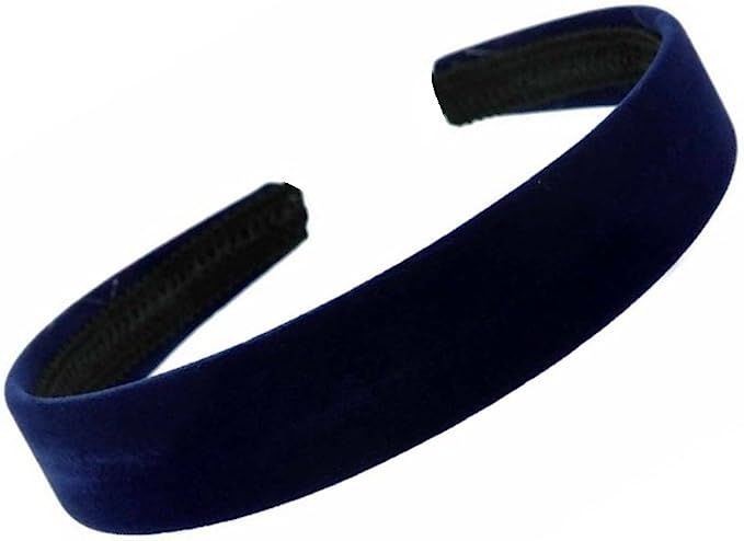 Dark Navy Blue Velvet Feel Alice Hair Band Headband 2.5cm (1") Wide | Amazon (UK)