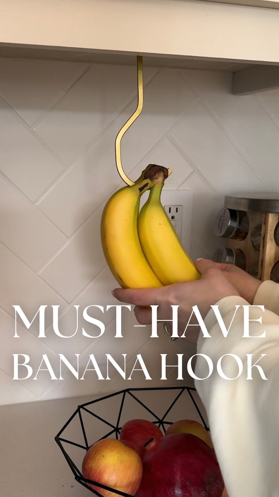 Such a simple kitchen upgrade 🍌 this under-cabinet banana hook keeps bananas off the counter and frees up space! One of those small Amazon finds that just makes sense 🙌🏼

banana hook, kitchen gadget, under cabinet storage, banana holder, kitchen organization, counter space saver, fruit storage, small kitchen upgrade, amazon kitchen find, kitchen must have

#amazonfinds #kitchengadgets #kitchenorganization #amazonkitchen #homefinds

*affiliate links

#LTKfoodie #LTKHome #LTKFindsUnder50
