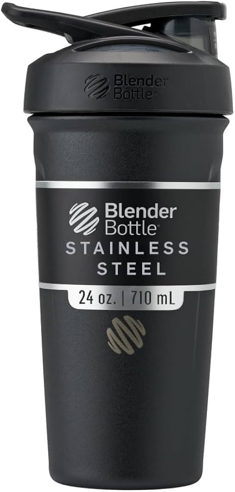 BlenderBottle Strada Shaker Cup Insulated Stainless Steel Water Bottle with Wire Whisk, 24-Ounce,... | Amazon (US)