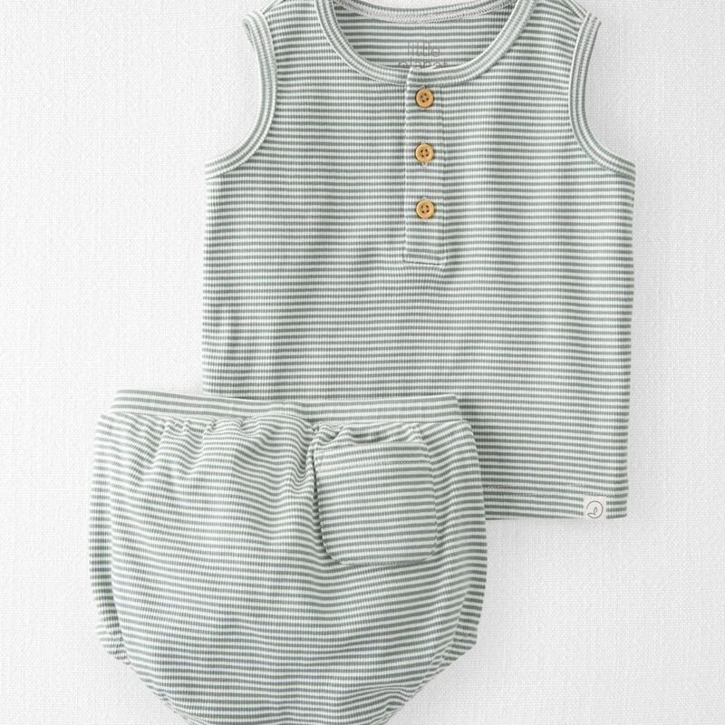 Baby Striped Organic Cotton Rib Play Set | Carter's
