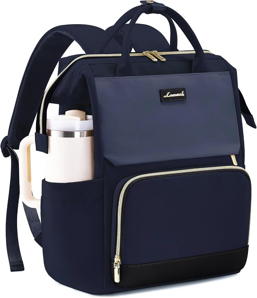 LOVEVOOK Laptop Backpack for Women with Giant Tumbler Holder Pocket for Travel Work Nurse Teacher | Amazon (US)