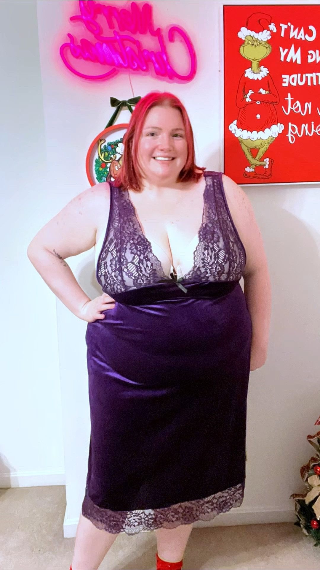 WDIRARA Plus Size Deep Vneck Lace Velvet Night Gown try on! Perfect for bride’s on their honeymoon!

#LTKFindsUnder50 #LTKPlusSize #LTKWedding