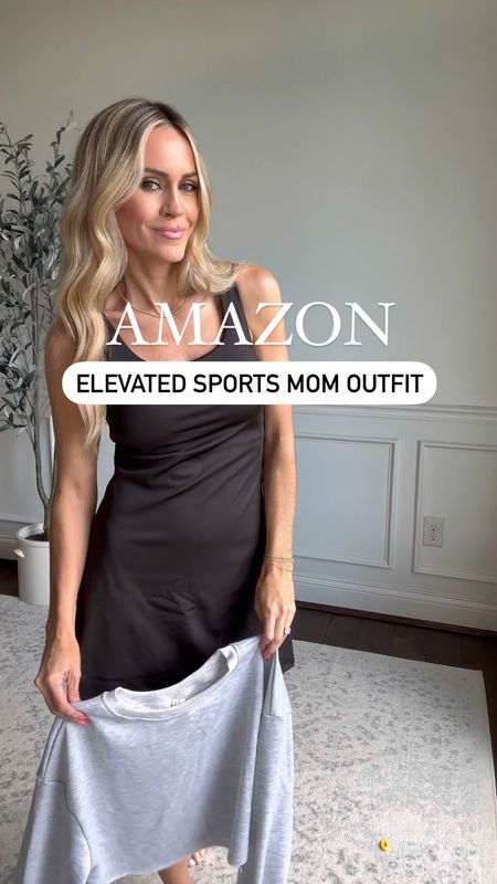 Elevated sports mom outfit from Amazon perfect for all the baseball moms and soccer moms this spring! 

Sizing: wearing XS in dress & top

Love this tennis dress with built in shorts, shelf bra and removable pads. Added a cropped sweatshirt for a light layer

#LTKActive #LTKover40 #LTKfindsunder50