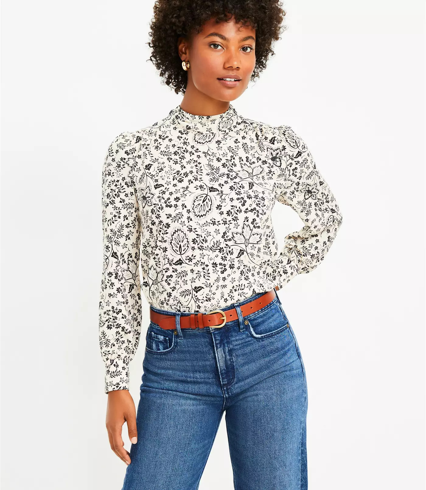 Floral Tie Back Blouse | LOFT
