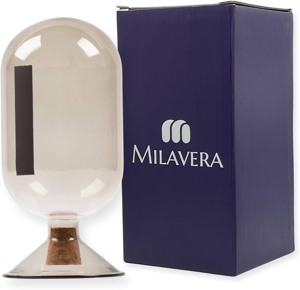 Premium Smoke Glass Cloche - Decorative Jar with Striker. Holder for Long Matches for Candles, Fi... | Amazon (US)