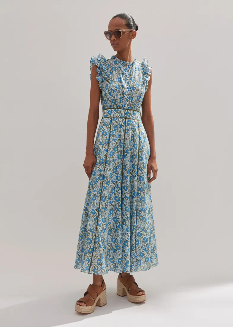 Cotton English Garden Print Maxi Dress | ME+EM US