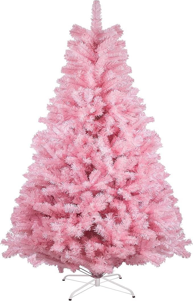 6FT 1,300 Tips Artificial Christmas Pine Tree Holiday Decoration with Metal Stand Easy Assembly f... | Amazon (US)