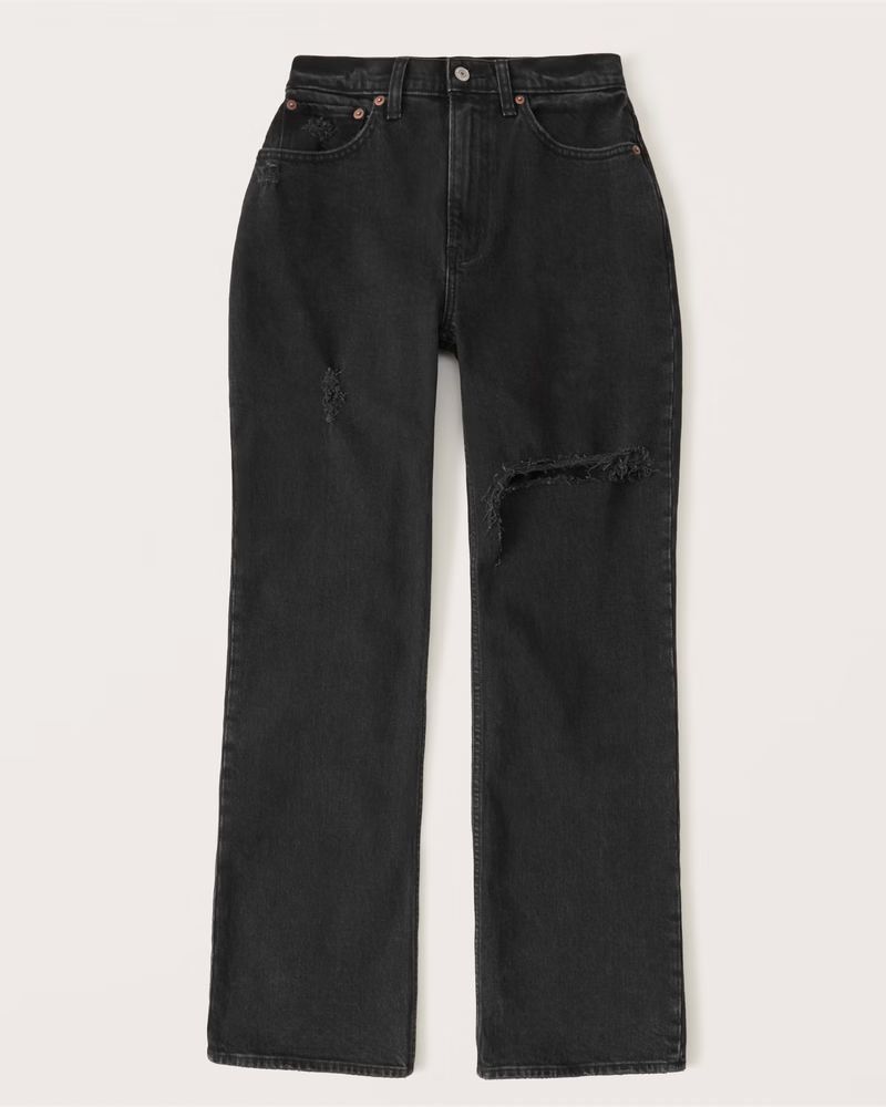 Women's Curve Love 90s Ultra High Rise Relaxed Jeans | Women's Bottoms | Abercrombie.com | Abercrombie & Fitch (UK)