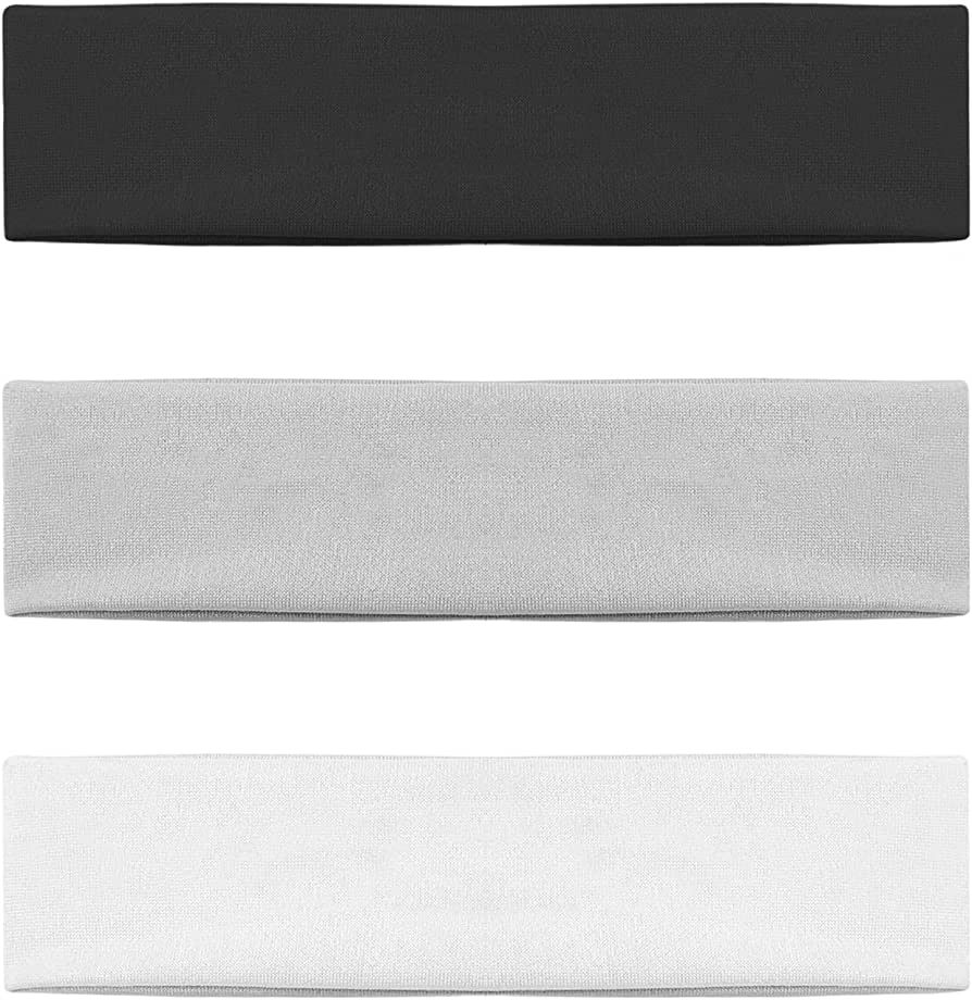 ALLY-MAGIC Stretchy Elastic Solid Headbands, Cotton Sports Hairband for Women Girls, Suitable for... | Amazon (UK)