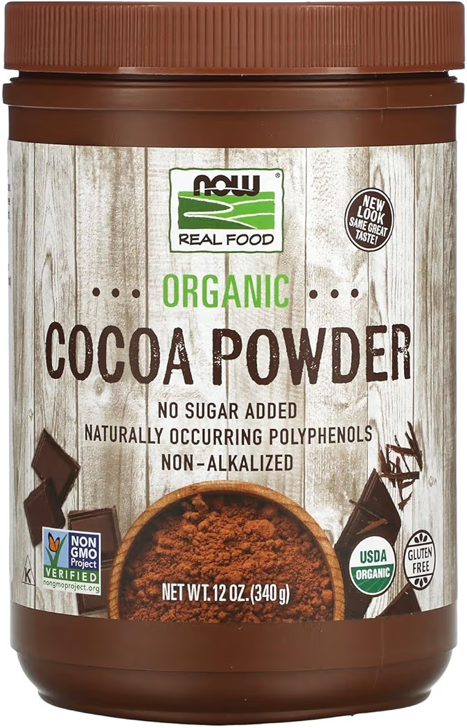 Now Foods Organic Cocoa Powder, Unsweetened-12 oz | Amazon (US)