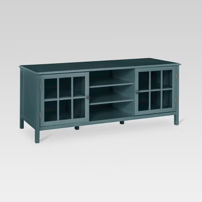 Windham Large TV Stand for TVs up to 55" Blue/Overcast Gray - Threshold™ | Target