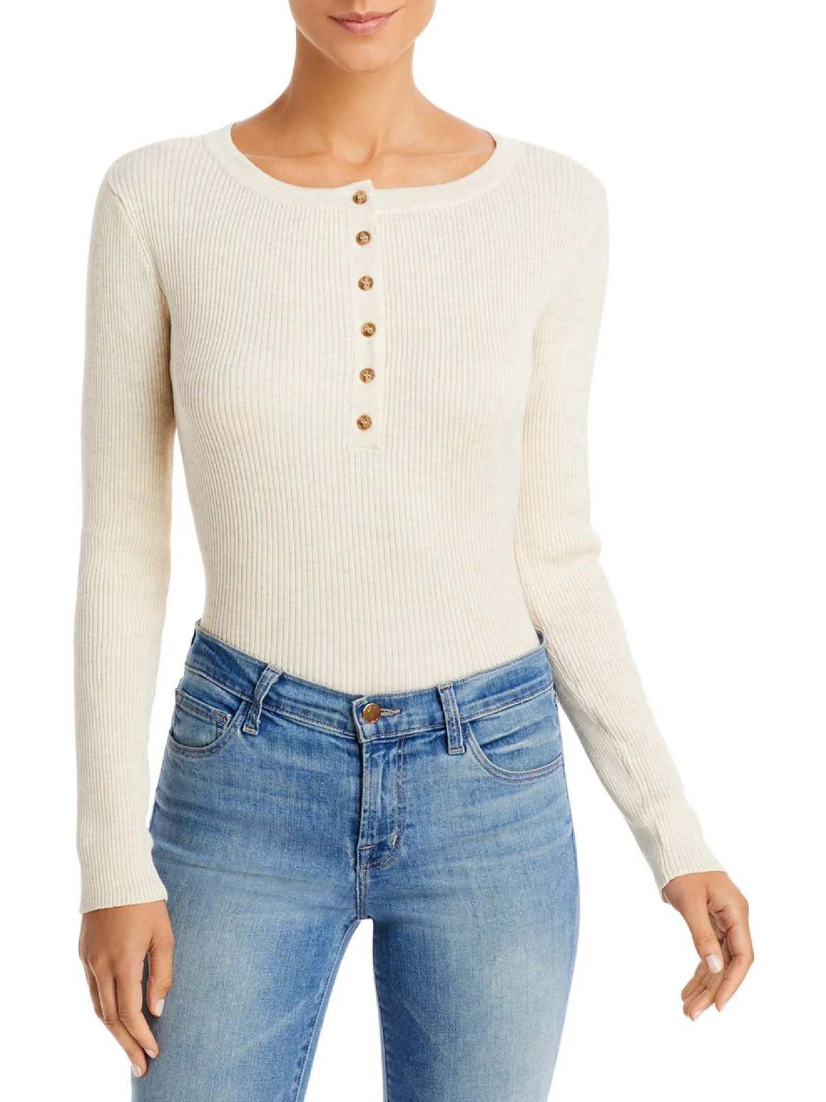 Aqua Womens Ribbed Henley Bodysuit | Walmart (US)