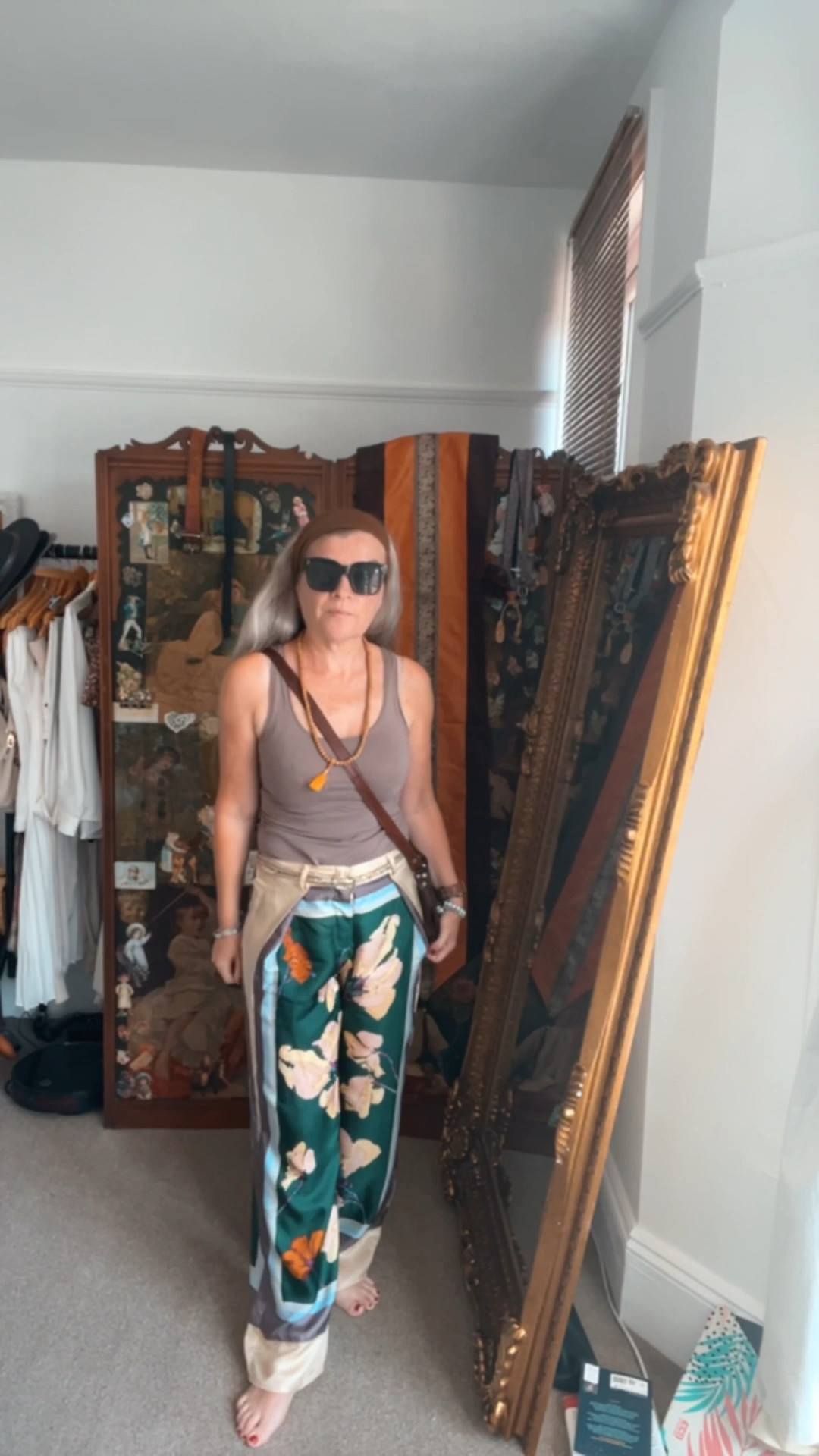 Silk floral trousers 

#LTKOver40 #LTKStyleTip #LTKSummerEdit