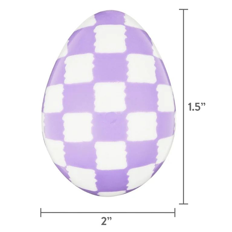 Multicolor Checkered Fillable Plastic Easter Eggs, 12 Count, 1.73", by Way To Celebrate - Walmart... | Walmart (US)