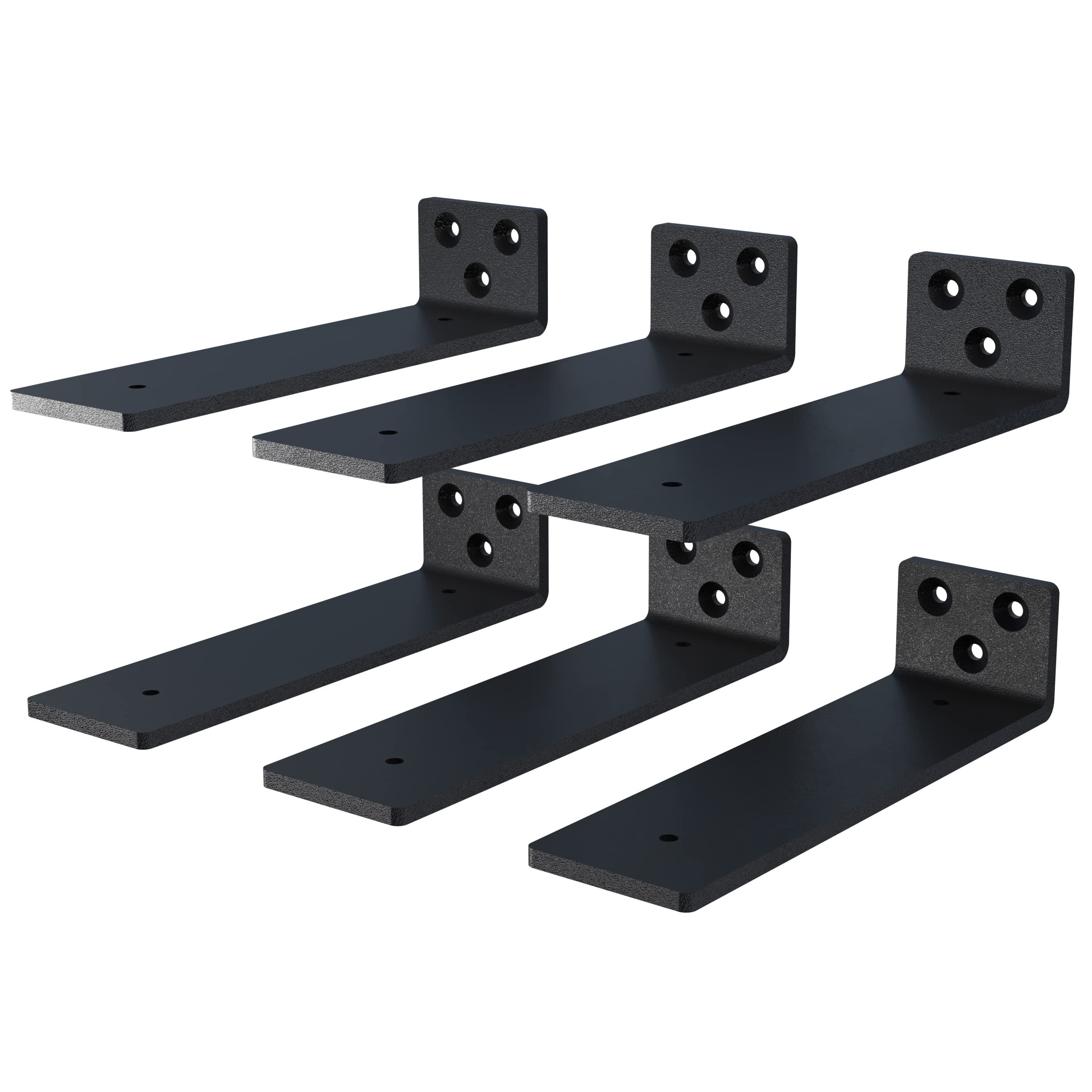 6-Pack 10 Inch Floating Shelf Brackets, Heavy Duty Hidden Shelves Bracket for Small Shelf, Kitche... | Amazon (US)