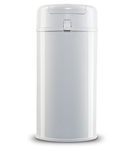 Bubula Premium Steel Diaper Waste Pail with Air Tight Lid and Lock, White/White | Amazon (US)