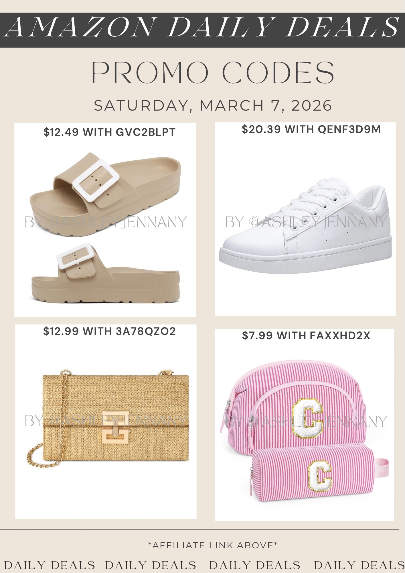 Amazon fashion deals on platform sandals, casual sneakers, straw, purse, and makeup bags

#LTKSeasonal #LTKSaleAlert #LTKMidsize