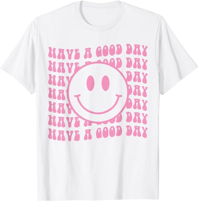 Have A Good Day Retro Tshirt- Smiley Face Aesthetic T-Shirt | Amazon (US)