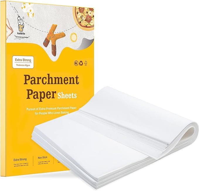 Katbite 200PCS 12x16 In Heavy Duty Flat Parchment Paper, Parchment Paper Sheets for Baking Cookie... | Amazon (US)