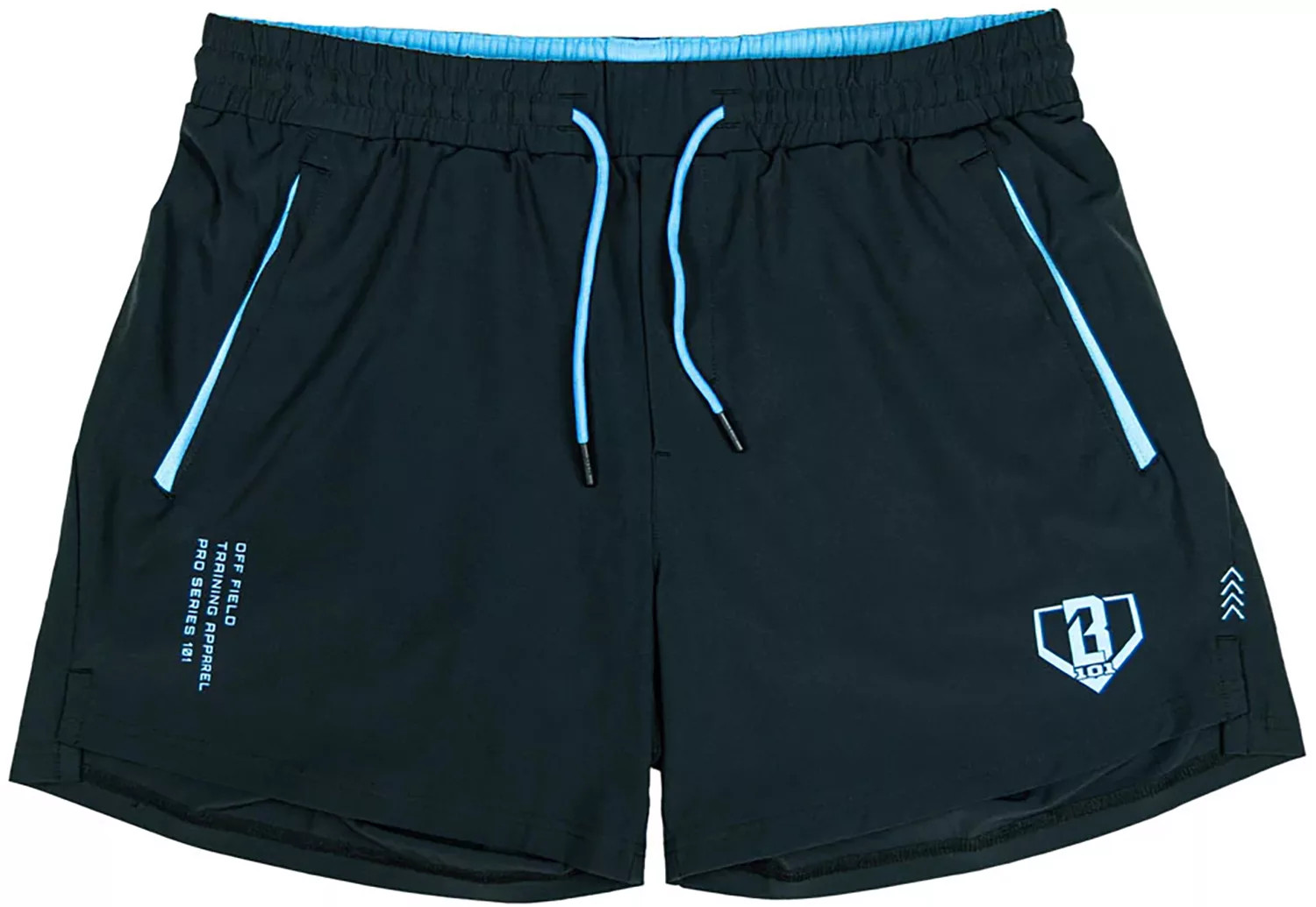Baseball Lifestyle 101 Men's 5” Pro Series Shorts w/ Liner, XL, Black/Light Blue | DICK'S Sporting Goods