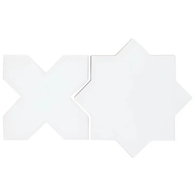 Parma Star and Cross 6" Terracotta Look Porcelain Floor and Wall Tile | Wayfair North America