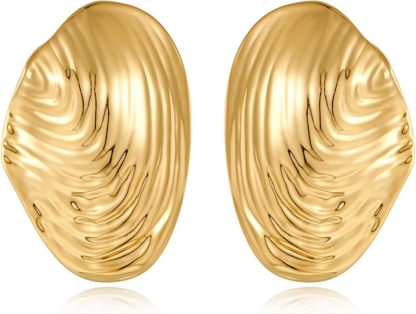 Gold Seashell Studs Earrings for Women Dainty Beach Earrings Summer Fashion Jewelry | Amazon (US)