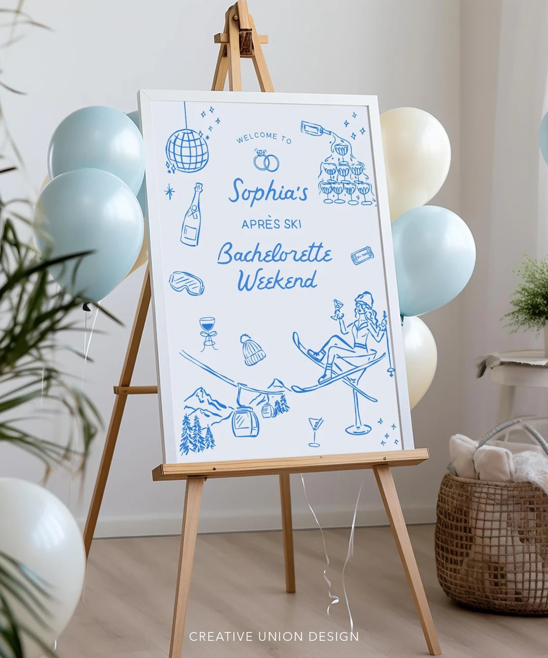 Editable Ski Bachelorette Party Welcome Sign Template, Bachelorette Welcome, Bachelorette Decorat... | Etsy (US)