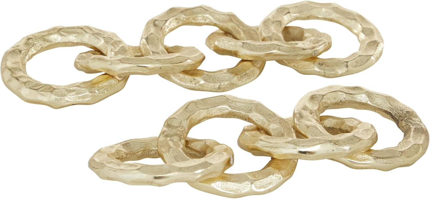 CosmoLiving by Cosmopolitan Aluminum Metal Chain Decorative Sculpture Home Decor Statues, Set of ... | Amazon (US)