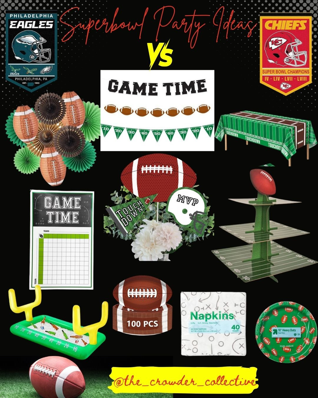 Score big with these ultimate Super Bowl Party ideas! 🏈🎉 Which team are you rooting for—Green or Red? Either way, these party essentials are totally team-neutral and perfect for throwing the ultimate Super Bowl bash! 🎉#GameDayReady
#Superbowl2025 #Superbowlparty #superbowlpartyideas #Superbowlpartytips #Footballparty #Party #Footballpartyideas #SuperBowlSunday, #GameDay, #FootballFever, #Touchdown, #NFL, #HalftimeShow, #TeamSpirit, #SuperBowlSnacks, #TailgateParty, #SuperBowl2025, #BigGame, #FootballSeason, #SuperBowlChamps, #Kickoff, #EndZone, #Quarterback, #SuperBowlAds, #FootballNight, #SuperBowlDecor 

 #LTKHome #LTKParties #LTKStyleTip