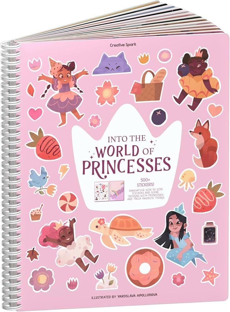 World of Princesses Sticker + Coloring Book by Cupkin: Side by Side Sticker+Princess Coloring Boo... | Amazon (US)