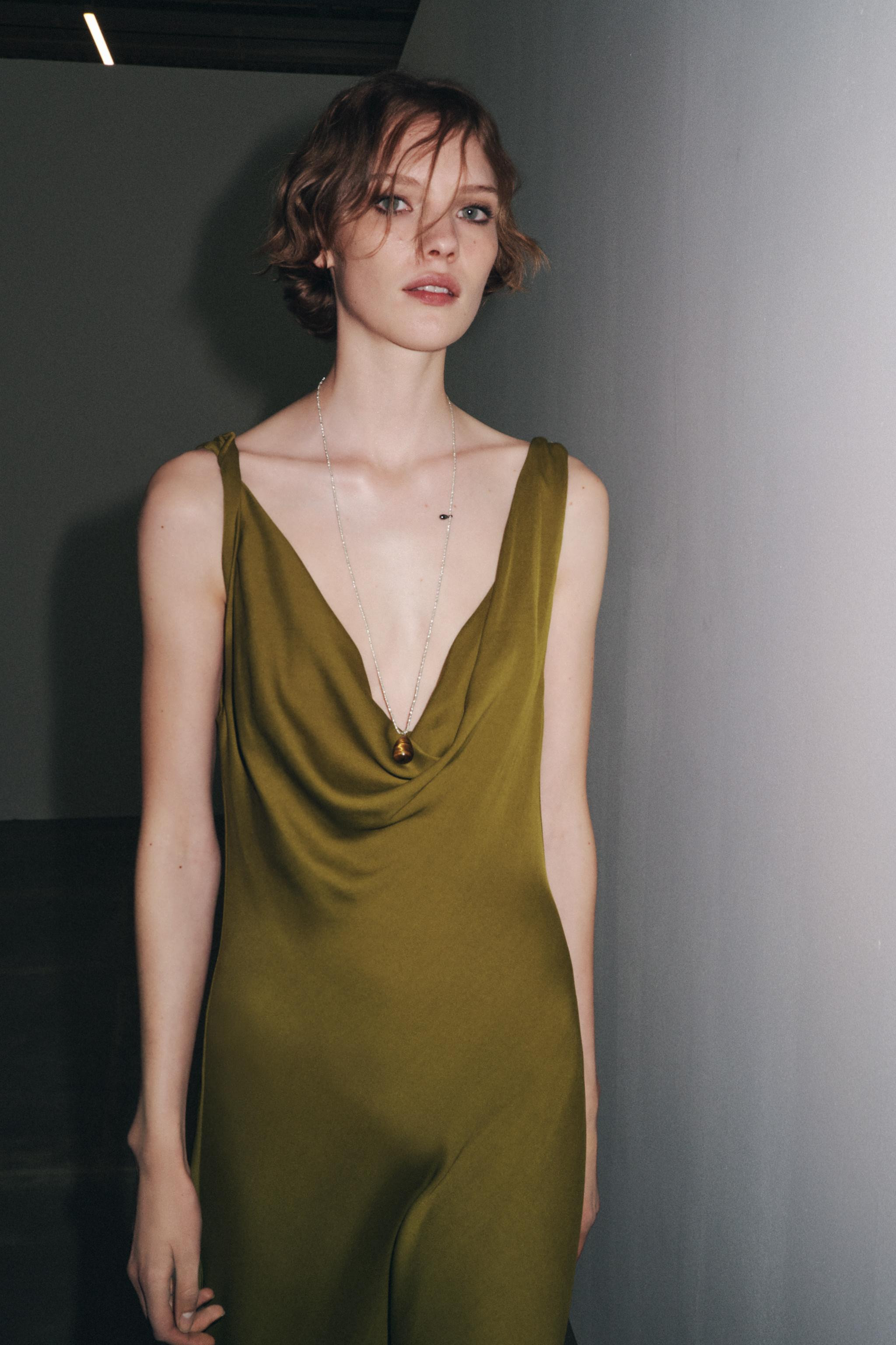 ZW COLLECTION SATIN LONG DRESS | Zara US