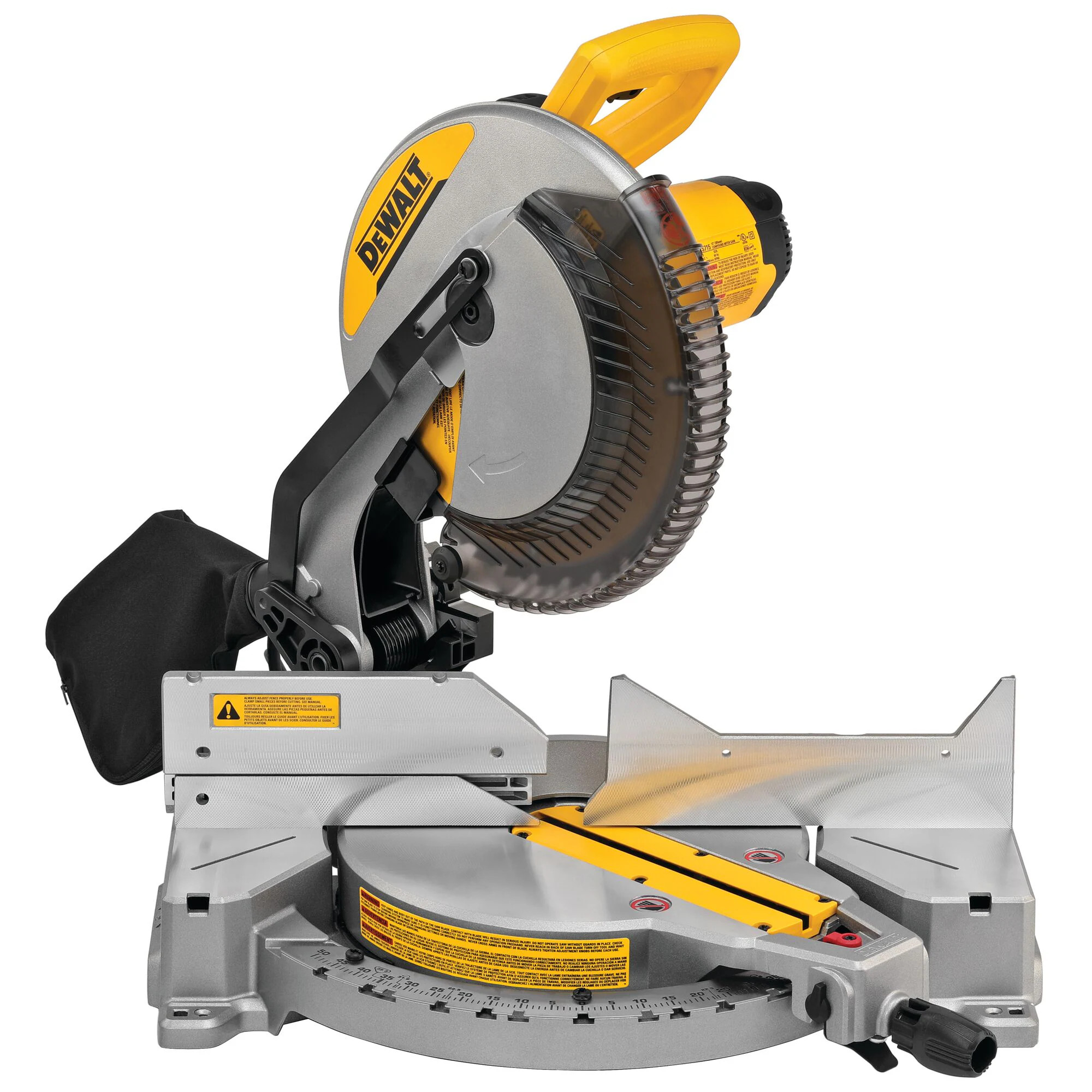 DEWALT 12-in 15-Amp Single Bevel Compound Corded Miter Saw Stainless Steel one_size | DWS715 | Lowe's