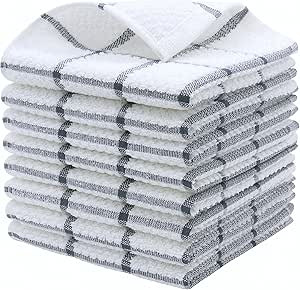 Amazon.com: Cotton Grid Dish Cloths, Terry Cleaning Rags, 12 x 12 Inches, Light and Soft, Quick D... | Amazon (US)